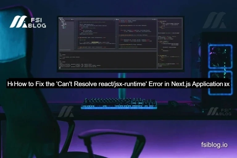 'Can't Resolve reactjsx-runtime' Error in Next.js