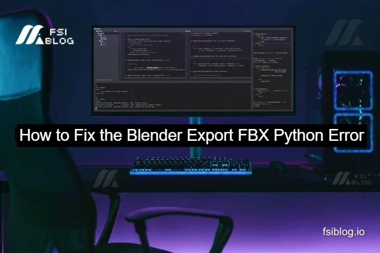 How to Fix the Blender Export FBX Python Error
